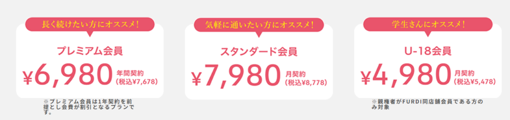 ファディーの料金