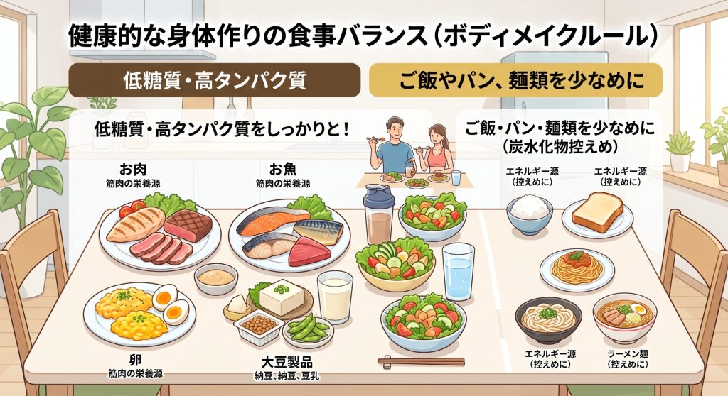 ライザップ　食事メニュー　自炊、外食、コンビニ